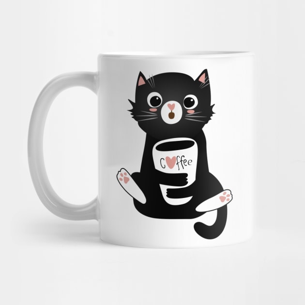 coffee cat sweet love cute by Wirp